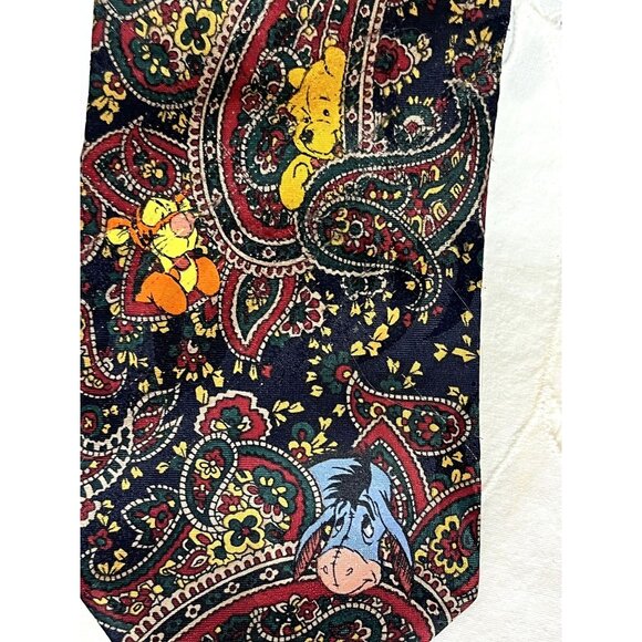 Winnie The Pooh Paisley Vintage Tie Piglet Eyore Milne & AA Shepherd - Picture 3 of 7
